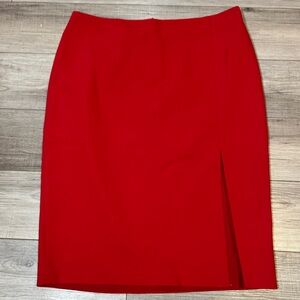 Express High Waisted Red Pencil Skirt Women Size 10 Work Office Career MIDI Chic